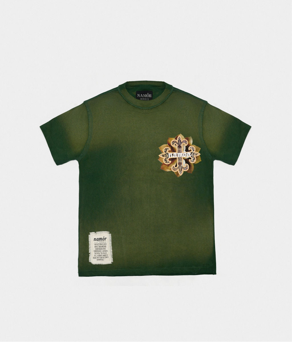 Floral Crossing Tee (Green)